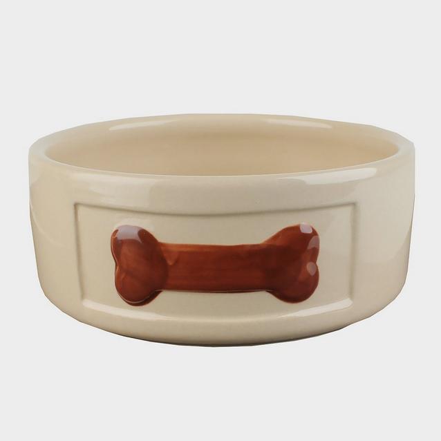 Brown Petface Ceramic Bowl Brown Bones image 1