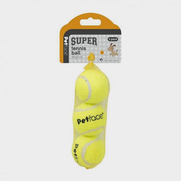 Yellow Petface Dogs Super Tennis Balls 3 Pack image 1