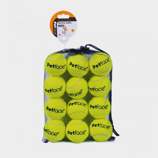 Yellow Petface 12 Pack Tennis Balls in Yellow image 1
