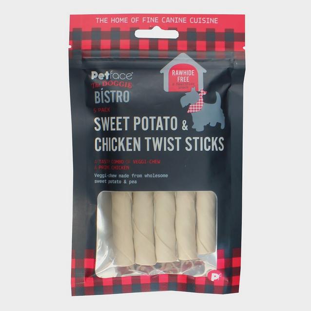  Petface Doggie Bistro Sweet Potato Chicken Twist Sticks 5 Pack image 1