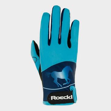 Blue Roeckl Kids Kansas Gloves Turquoise Blue