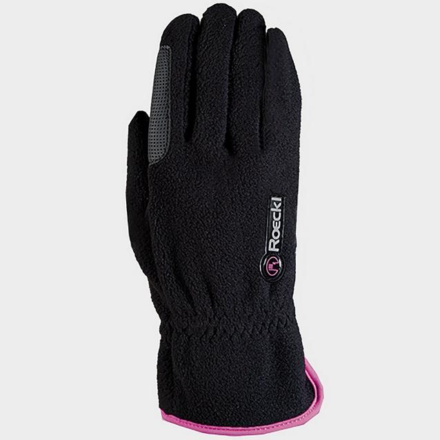 Black Roeckl Kids Kairi Gloves Black/Pink image 1