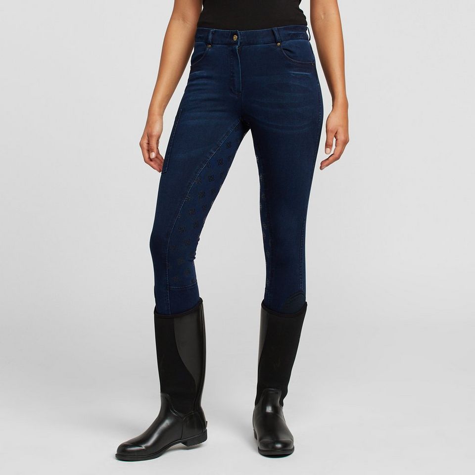 Dublin Shona Full Grip Silicone Print Denim Breeches