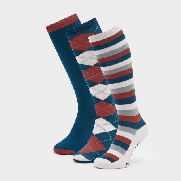 Blue Dublin Socks Pack of 3 Navy/Red/White image 1