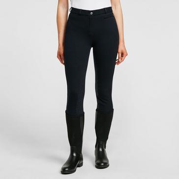 Blue Dublin Womens Momentum Supa-Fit Gel Full Seat Zip Up Jodhpurs Navy