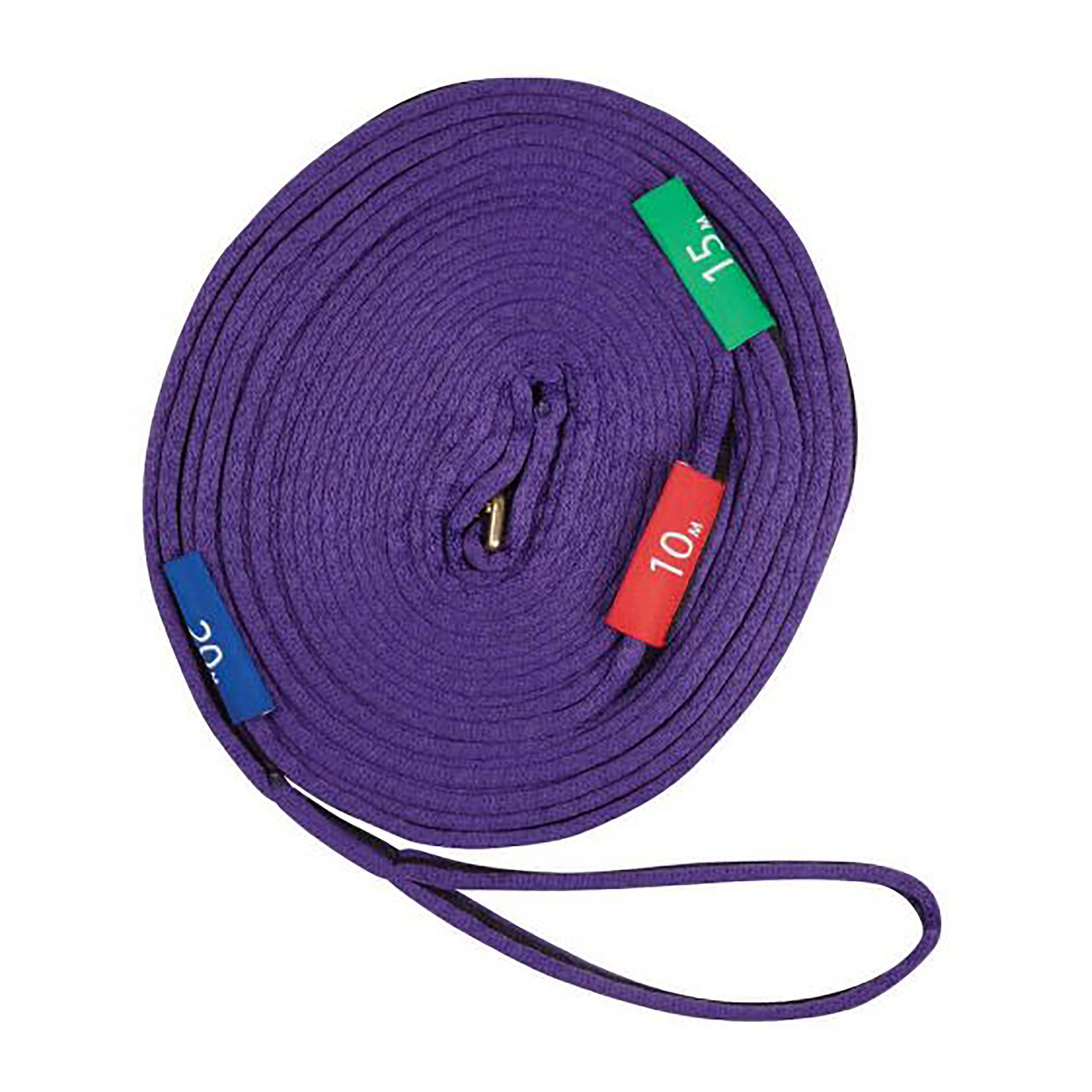 Two Tone Lunge Rein With Circles Markers Purple/Black