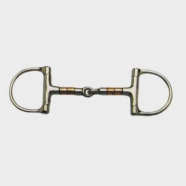 Silver Korsteel D-Ring Snaffle with Copper Rollers
