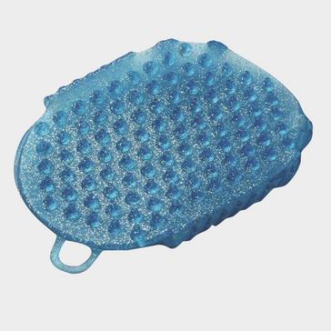 Blue Roma Glitter Massage Scrubbing Mitt Blue