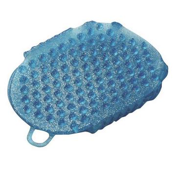 Blue Roma Glitter Massage Scrubbing Mitt Blue