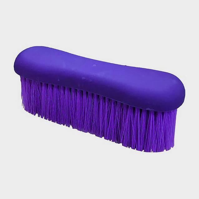 Purple Roma Soft Grip Long Bristle Dandy Brush Purple image 1