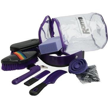 Purple Roma Cylinder Grooming Kit 9 Piece Purple