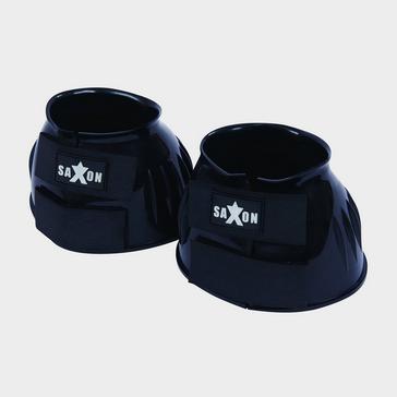 Black Saxon Double Tape PVC Ribbed Bell Boots Black