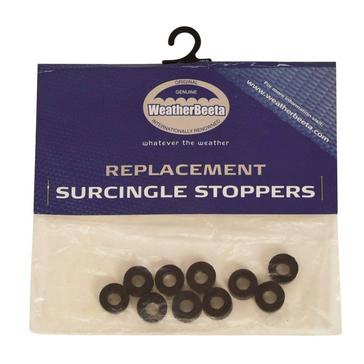 Black WeatherBeeta Rubber Surcingle Stoppers