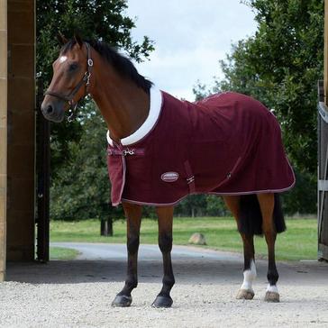 Red WeatherBeeta Sherpa Fleece Standard Neck Cooler Maroon/White