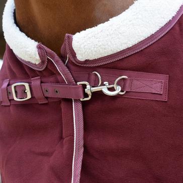 Red WeatherBeeta Sherpa Fleece Standard Neck Cooler Maroon/White