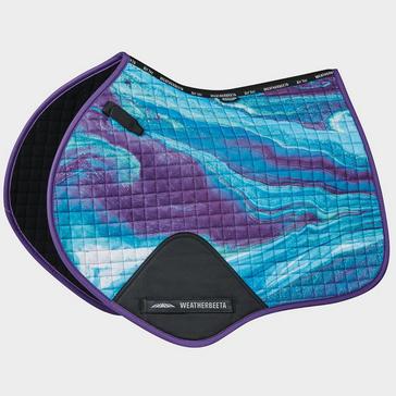 Purple WeatherBeeta Prime Marble Jump Saddle Pad Purple Swirl Marble Print