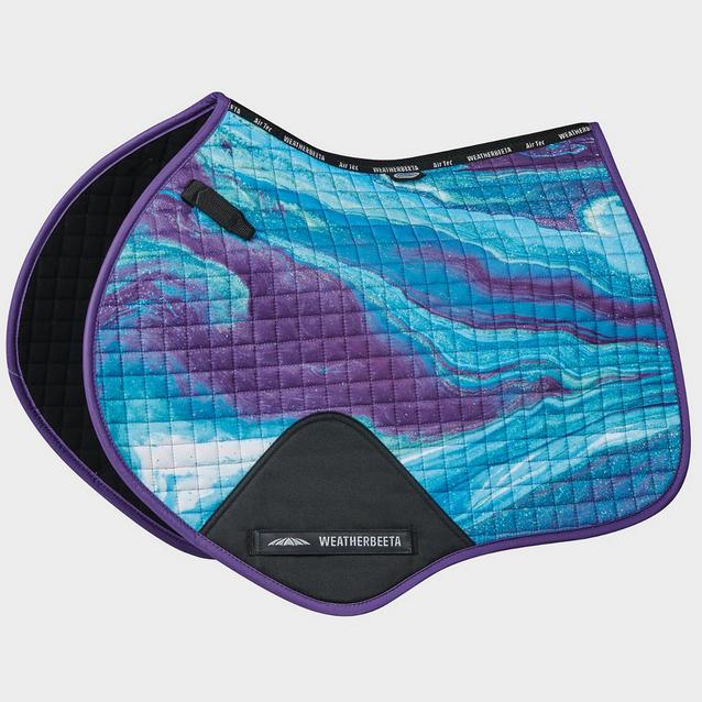 Purple WeatherBeeta Prime Marble Jump Saddle Pad Purple Swirl Marble Print image 1