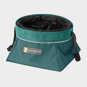 Green Ruffwear Quencher Cinch Top Packable Dog Bowl Teal