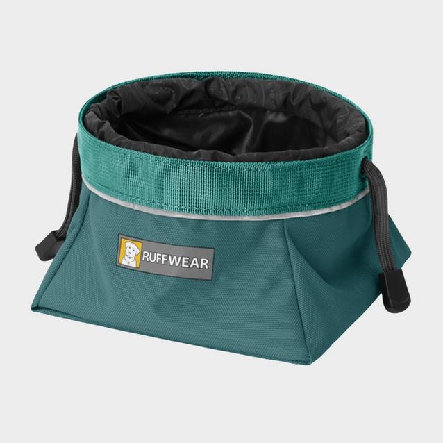 Green Ruffwear Quencher Cinch Top Packable Dog Bowl Teal image 1