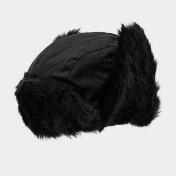 Black The Edge Women's Furry Trapper Hat