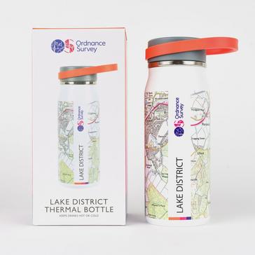 WHITE Ordnance Survey Lake District Thermal Bottle
