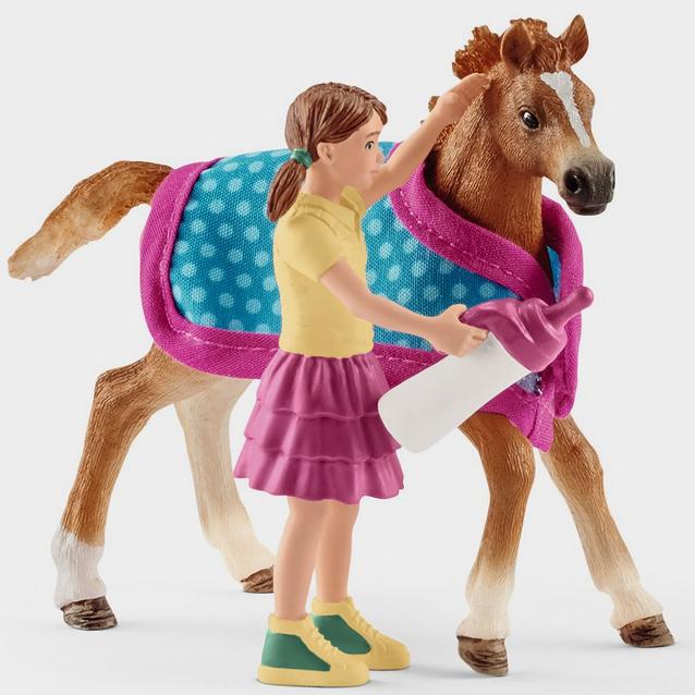  Schleich Foal with Blanket image 1