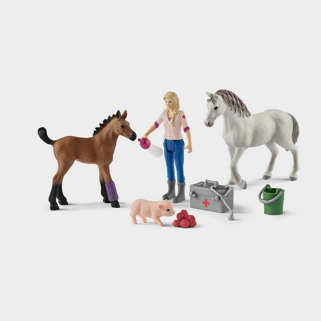  Schleich Vet Visiting Mare and Foal image 1