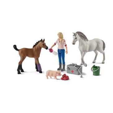 Multi Schleich Vet Visiting Mare and Foal