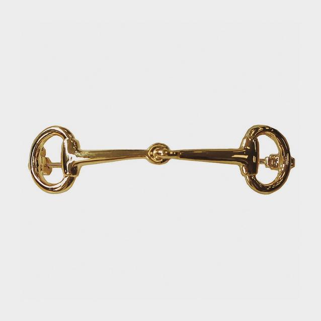 Yellow Equetech Snaffle Stock Pin Rose Gold  image 1