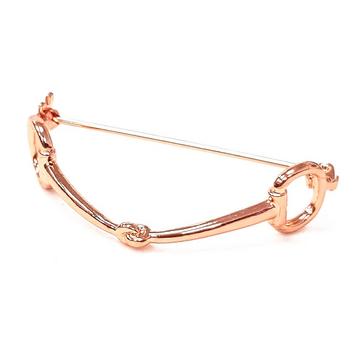  Equetech Snaffle Stock Pin Rose Gold