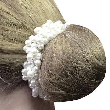 White Equetech Pearl Beaded Scrunchie Ivory