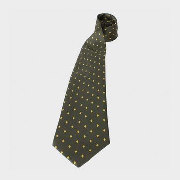 Green Equetech Adult Diamond Show Tie Forest Green/Gold