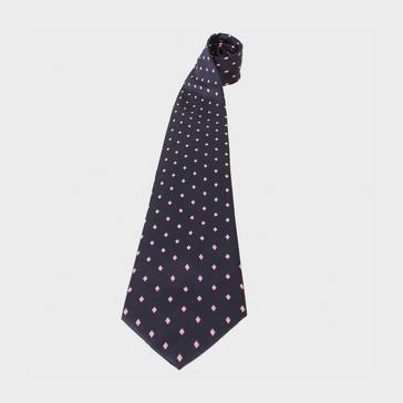 Blue Equetech Adult Diamond Show Tie Navy/Pink 