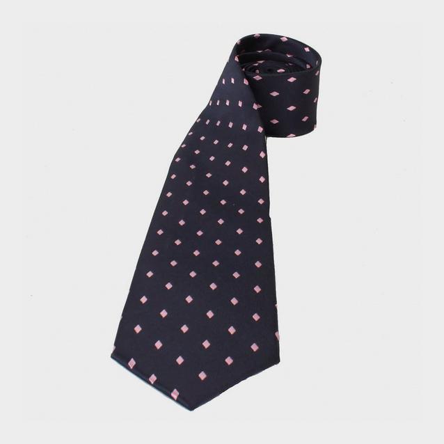 Blue Equetech Childs Diamond Show Tie Navy/Pink image 1