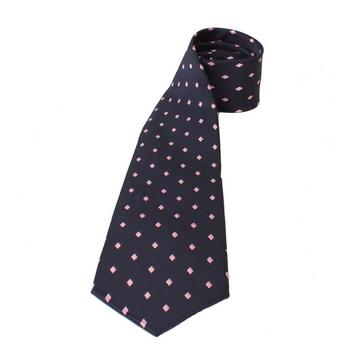 Blue Equetech Childs Diamond Show Tie Navy/Pink