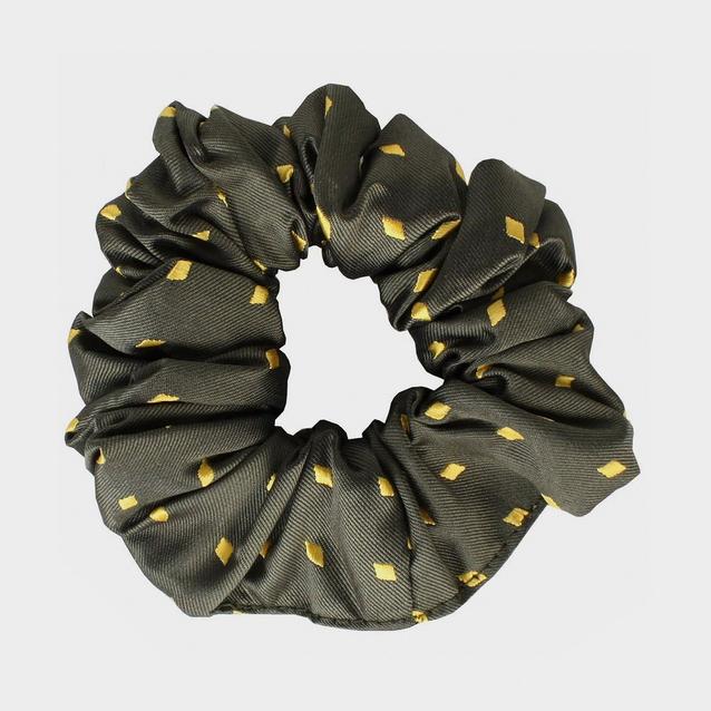 Green Equetech Diamond Show Scrunchie Forest Green/Gold image 1