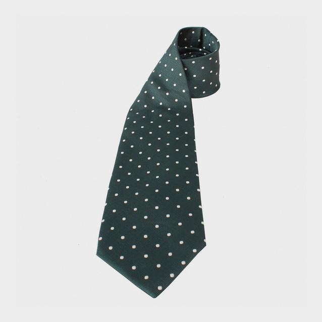 Green Equetech Adults Polka Dot Show Tie Bottle Green/White  image 1