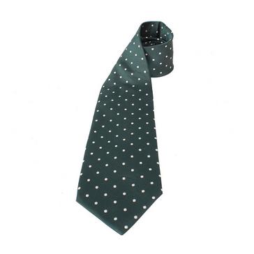 Green Equetech Adults Polka Dot Show Tie Bottle Green/White 