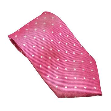 Pink Equetech Adult Polka Dot Tie Fuchsia/White