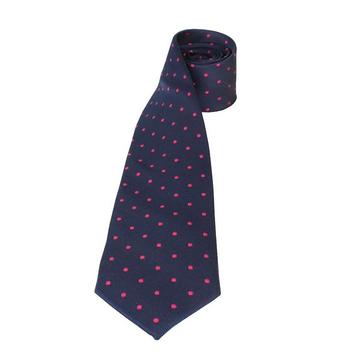 Blue Equetech Adults Polka Dot Show Tie Navy/Cerise
