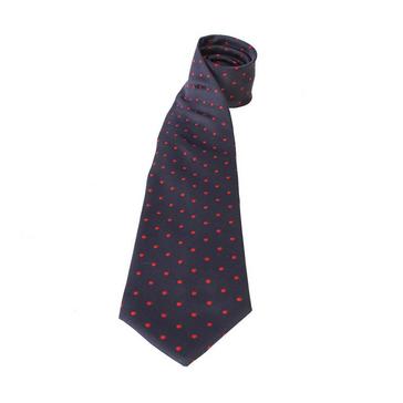 Blue Equetech Adults Polka Dot Show Tie Navy/Red