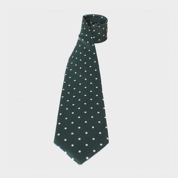 Green Equetech Childs Polka Dot Show Tie Bottle Green/White 