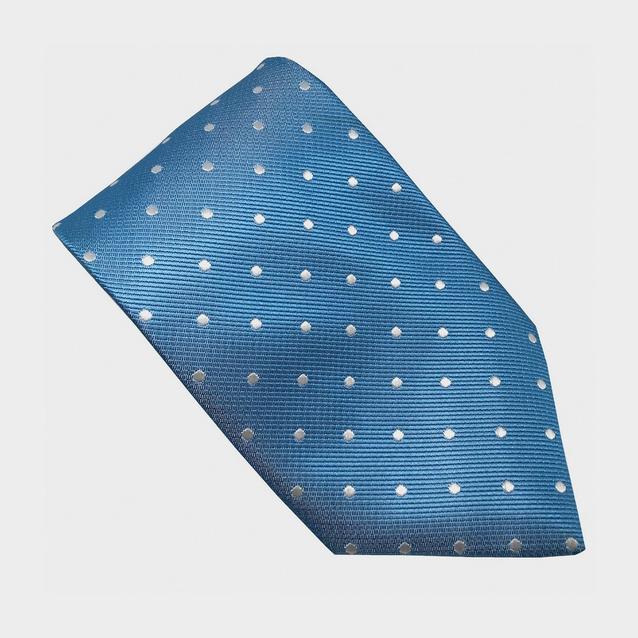 Blue Equetech Childs Polka Dot Tie Light Blue/White image 1