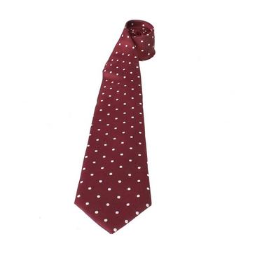Red Equetech Childs Polka Dot Show Tie Maroon/White 