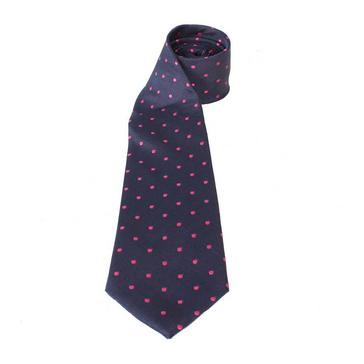 Blue Equetech Childs Polka Dot Show Tie Navy/Cerise