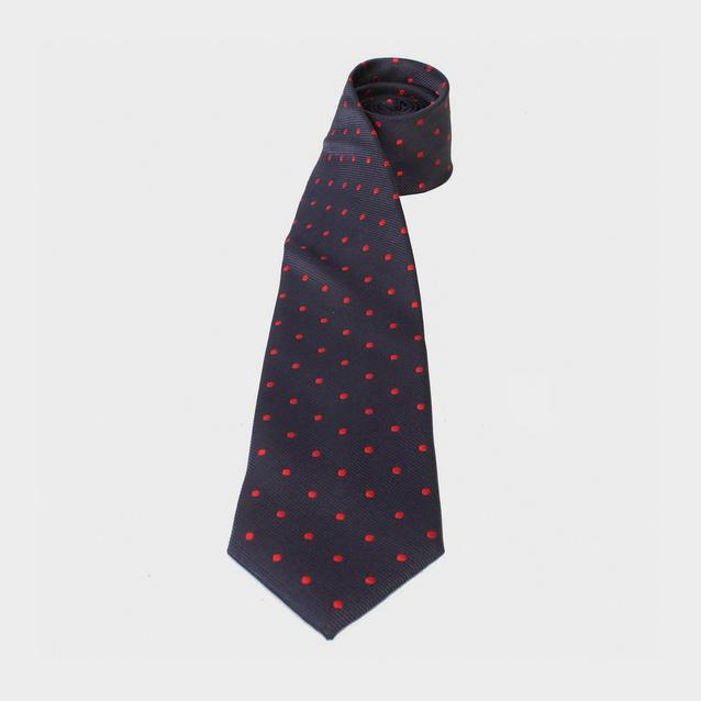 Blue Equetech Childs Polka Dot Show Tie Navy/Red image 1