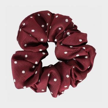 Red Equetech Polka Dot Show Scrunchie Maroon/White 