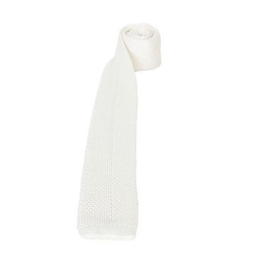 White Equetech Adult Knitted Competition Tie White