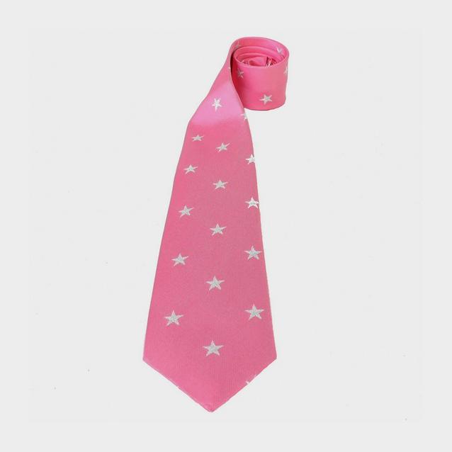 Pink Equetech Childs Stars Show Tie Fucshia/Silver  image 1