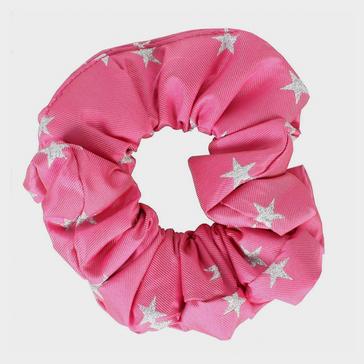 Pink Equetech Childs Stars Show Scrunchie Fucshia/Silver